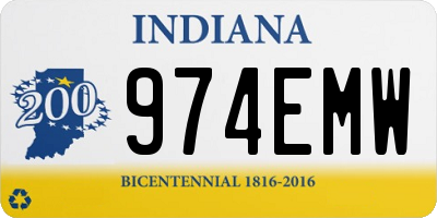 IN license plate 974EMW