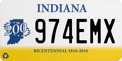 IN license plate 974EMX