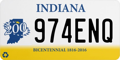 IN license plate 974ENQ