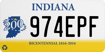 IN license plate 974EPF
