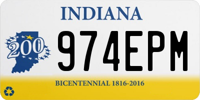 IN license plate 974EPM