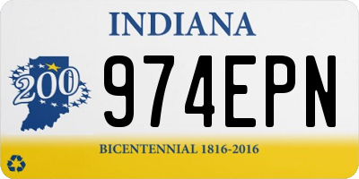 IN license plate 974EPN