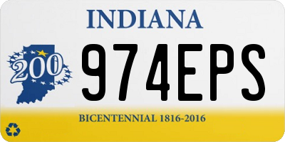IN license plate 974EPS