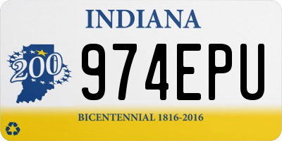IN license plate 974EPU