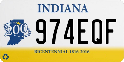 IN license plate 974EQF