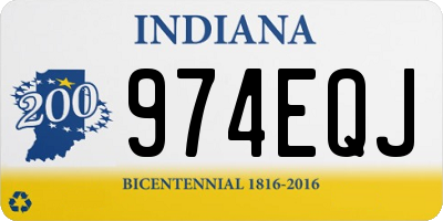 IN license plate 974EQJ