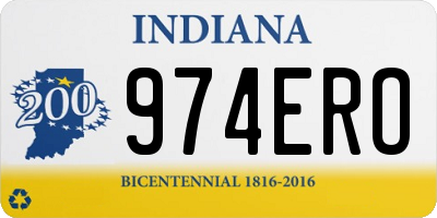 IN license plate 974ERO