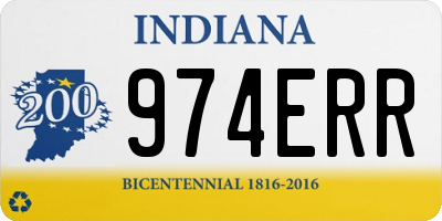 IN license plate 974ERR