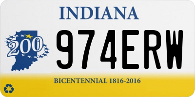 IN license plate 974ERW