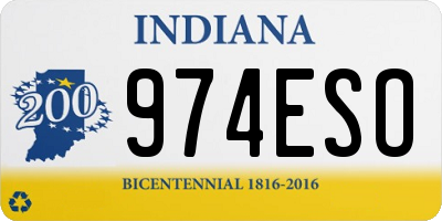 IN license plate 974ESO