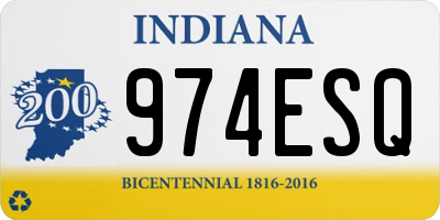 IN license plate 974ESQ