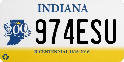 IN license plate 974ESU