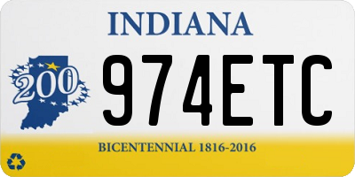 IN license plate 974ETC