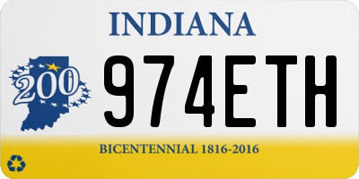 IN license plate 974ETH