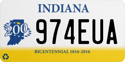 IN license plate 974EUA