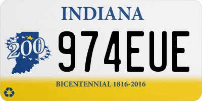 IN license plate 974EUE