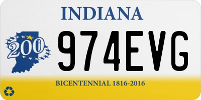 IN license plate 974EVG