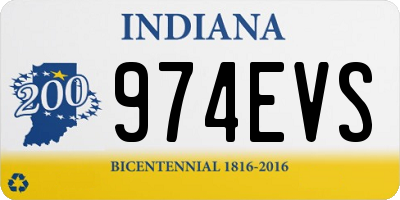 IN license plate 974EVS