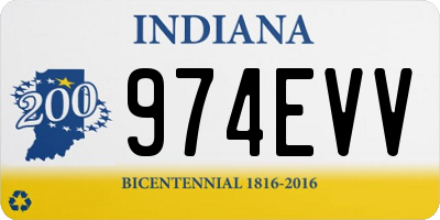IN license plate 974EVV