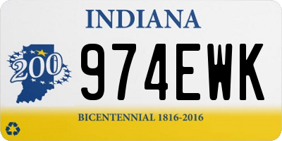 IN license plate 974EWK