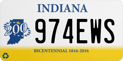 IN license plate 974EWS