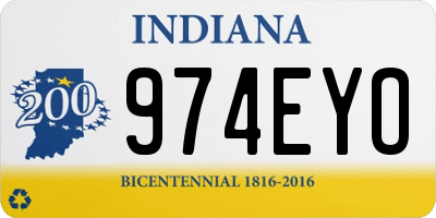 IN license plate 974EYO