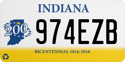 IN license plate 974EZB