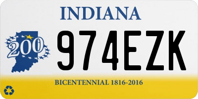 IN license plate 974EZK