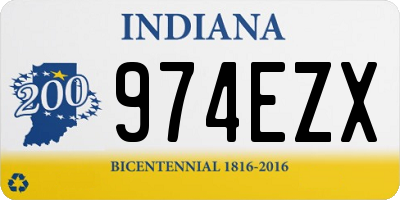 IN license plate 974EZX