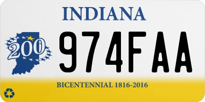 IN license plate 974FAA