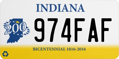 IN license plate 974FAF
