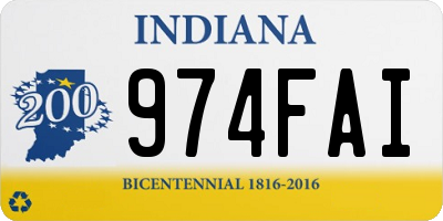 IN license plate 974FAI