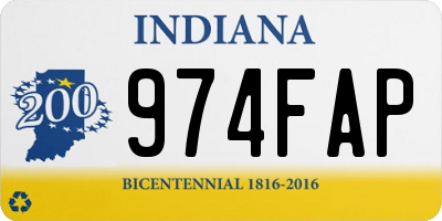 IN license plate 974FAP