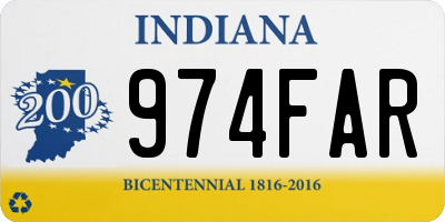 IN license plate 974FAR