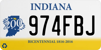 IN license plate 974FBJ