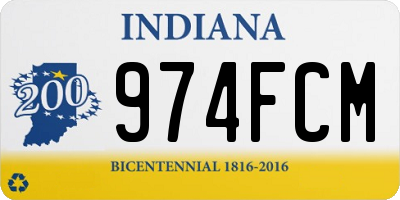 IN license plate 974FCM