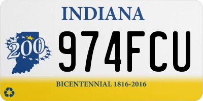 IN license plate 974FCU