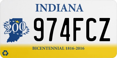 IN license plate 974FCZ