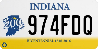IN license plate 974FDQ