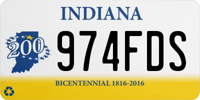 IN license plate 974FDS