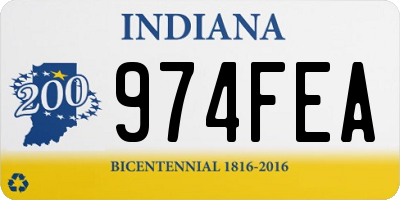 IN license plate 974FEA