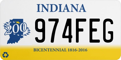 IN license plate 974FEG