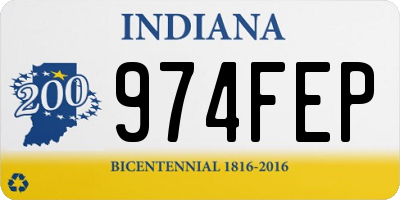IN license plate 974FEP