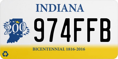 IN license plate 974FFB