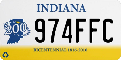 IN license plate 974FFC