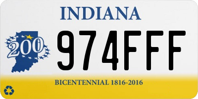 IN license plate 974FFF