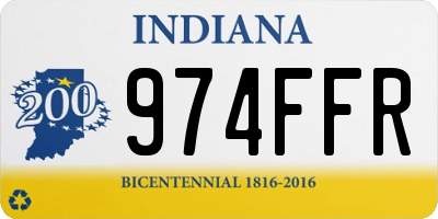 IN license plate 974FFR