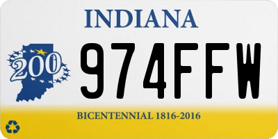IN license plate 974FFW