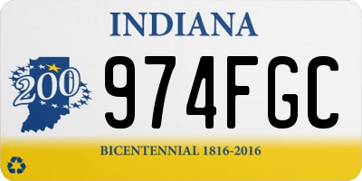 IN license plate 974FGC