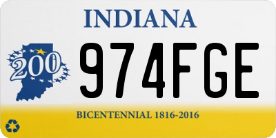 IN license plate 974FGE